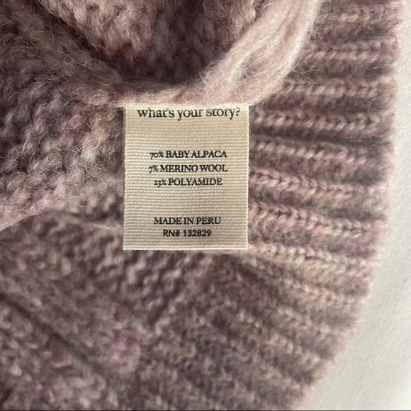 NWT Weekend Stories Alpaca Blend Antonia Cable Crew Neck Pullover in Blush Pink - Picture 7 of 10